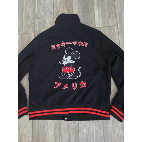 Disney x Forever 21 Mickey Mouse Button up Black Varsity Bomber Jacket Size XL - Picture 4 of 14